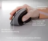 CHERRY MW 4500 Ergonomische Vertikale Maus für Rechtshänder Kabellos (2 4 GHz Funk)