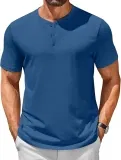 COOFANDY Henley Shirt Kurzarm Herren Sommer Casual T-Shirt (9 Farben, Gr. S bis 3XL) für 14,99 € inkl. Prime-Versand (statt 19,99 €)
