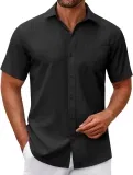 COOFANDY Herren Hemd Kurzarm Casual Regular Fit (8 Farben, Gr. S bis 3XL) für 11,99 € inkl. Prime-Versand (statt 19,99 €)