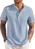 COOFANDY Herren Kurzarm Casual Hemd (7 Farben, Gr. S bis XXL)