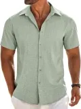 COOFANDY Herren Kurzarm Sommer Hemd (6 Farben, Gr. S bis 3XL)