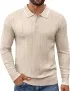 COOFANDY Herren Langarm Strickpullover mit Polokragen (7 Farben, Gr. S bis XXL) für 13,59 € inkl. Prime-Versand (statt 23,99 €)