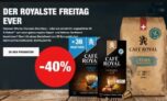 Café Royal Black Friday: 40 % Rabatt auf alle Kapseln und Bohnen (MBW 30 €)