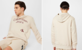 Calvin Klein Jeans Curved Stacked Logo Hoodie für 34,95€ inklusive Versand