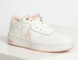 Calvin Klein Sneaker, Cupsole Laceup Basket Low LTH weiß/rosa für 39,95 € inkl. Versand (statt 72,00 €)