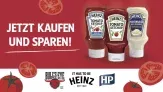 marktguru: 1,50 € Cashback auf Heinz Ketchup, Heinz Mayonnaise, BullsEye oder HP Saucen (effektiv 800g Ketchup und/oder Mayonnaise für 1,29 € bei EDEKA bis 08.11.)