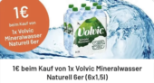 smhaggle: 1 € Cashback auf Volvic Mineralwasser Naturell 6er Pack (effektiv für 2,94 € zzgl. Pfand bei REWE)