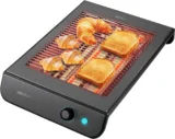 Cecotec Turbo EasyToast InoxDark Flacher Toaster für alle Brot- und Gebäckarten