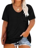 Cicy Bell Damen Große Größen T-Shirt Kurzarm Oversized (6 Farben,  XL – 4XL Extra Tall)