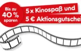 5 CinemaxX Kinogutscheine 🎥 für 2D Filme +  5 € Aktionsgutschein für Verpflegung für 29,95 €