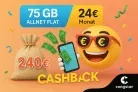 Congstar 75GB mit 5G nur 14,63€ eff. im Telekom-Netz dank 240€ Cashback + jedes Jahr 5GB mehr