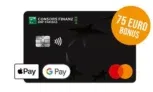 Consors Finanz Mastercard: 75,00 € Bonus + Apple Pay & Google Pay + Dauerhaft 0 € Jahresgebühr