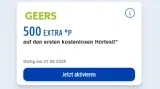 Kostenlos 500 Payback Punkte durch Gratis Hörtest bei Geers