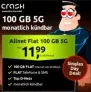 Crash Singles Day: 100 GB im Vodafone Netz (5G) für 11,99€/Monat + monatlich kündbar