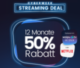 waipu tv Black Friday: 50% auf fast alle Tarife z.b.: waipu Perfect Plus mit Netflix ab 8€ mtl. oder mit Disney+ ab 9€ mtl.