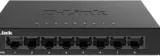 D-Link DGS-108GL 8-Port Unmanaged Gigabit Switch (ohne Lüfter, Low Profile Metallgehäuse, Desktop, Plug-and-Play, QoS, 802.3az EEE)