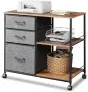 DEVAISE Rollcontainer (3 Schubladen, 2 offene Fächer) für 29,69 € inkl. Prime-Versand (statt 54,99 €)