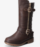 DREAM PAIRS Mädchen Kunstpelz Futter Stiefel Halblange Winter Motorrad Stiefel ab 27,59 € inkl. Prime-Versand (statt 45,99 €)