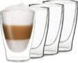 DUOS Latte Macchiato Gläser Set (4x310ml, Doppelwandige Gläser) für 14,99 € inkl. Prime-Versand (statt 26,99 €)
