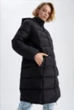 DeFacto Damen Wintermantel in schwarz (S bis 3XL)