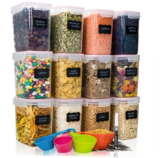 Deco haus Vorratsdosen 12 Set 1.6L – Aufbewahrungsbox für 17,99 € inkl. Prime-Versand (statt 25,59 €)