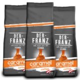 DER-FRANZ Kaffee, mit natürlichem Karamellaroma, ganze Bohne, 3×500 g (6,85 €/Kg) ab 10,28 € inkl. Prime-Versand (statt 17,80 €)