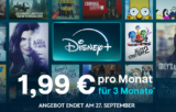 3 Monate Disney+ je nur 1,99€ (statt je 5,99€) Standard-Abo mit Werbung