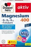 Doppelherz Magnesium 400 + B1 + B6 + B12 + Folsäure (120 Vegane Tabletten) Für 8,51 € Inkl. Prime-Versand