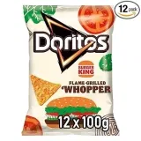Doritos Burger King – Tortilla Chips mit Flame Grilled Whopper Geschmack (12*100g) für 12,99 € inkl. Prime-Versand (statt 20,00 €)