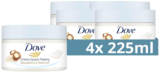 Dove Creme-Dusch-Peeling Macadamia & Reismilch Scrub Körper, 4x 225 ml ab 14,15 € inkl. Prime Versand (statt 19,80 €)