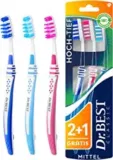 Dr.BEST Hoch-Tief Zahnbürste Mittel 3er Pack ab 2,77 € inkl. Prime-Versand
