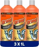 Drano Power Gel Rohrfrei Abflussreiniger 3er Pack (3x 1l)