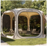 EAST OAK Pop Up Zelt, Pavillon 3,4×3,4m, Partyzelt 8-10 Personen für 269,99€ inkl. Versand (statt 319,99€)