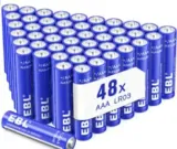 EBL AAA Batterien Alkaline Batterie, LR03,1.5V, 48er Pack für 8,39 € (Prime)