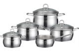 Elo Platin 9-teiliges Edelstahl Topfset (für alle Herdarten) für 68,94 € inkl. Versand