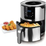 EMERIO AF-124802.1 Heißluftfritteuse 1400W mit Display (5 Liter, Timerfunktion, BPA-frei, Cool-Touch-Gehäuse, spülmaschinenfest)