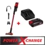 Einhell Akku-Stielstaubsauger TE-SV 18 Li Power X-Change (Li-Ion, 18V, beutelloser -Staubsauger, 0,6 L Auffangbehälter, Zyklontechnologie, 3-fach Filtersystem, inkl. 2,5 Ah und Ladegerät) für 109,99 € inkl. Versand (statt 147,99 €)
