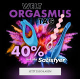 Eis de Welt Orgasmus Tag: 40 % Rabatt auf alle Satisfyer Produkte + 6 Gratisartikel!