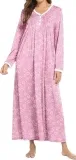 Ekouaer Damen Lang Nachtkleid (10 Farben, Gr. S Bis Xxl) Für 16,19 € Inkl. Prime-Versand (Statt 26,99 €)