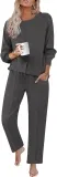 Ekouaer Damen Pyjama Set Langarm (5 Farben, Gr. S bis XXL) für 19,79 € inkl. Prime-Versand (statt 32,99 €)
