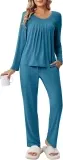 Ekouaer Damen Schlafanzug Lang (7 Farben, Gr. S bis XXL) für 23,99 € inkl. Prime-Versand (statt 29,99 €)