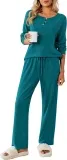 Ekouaer Damen Schlafanzug Lang (6 Farben, Gr.  S bis XXL) für 17,99 € inkl. Prime-Versand