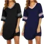 [EXKLUSIV] Ekouaer Damen Schlafshirt 2er Pack (5 Farbkombinationen, Gr. S bis XXL) für 19,79 € inkl. Prime-Versand