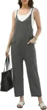 Ekouaer Damen Sommer Jumpsuit Lang (8 Farben, Gr. S bis XXL)