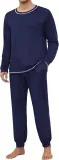 Ekouaer Herren Schlafanzug Lang (6 Farben, Gr. XS bis 3XL) für 21,59 € inkl. Prime-Versand