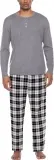 Ekouaer Herren Schlafanzug Langarm Henley Kariert (6 Farben, Gr. S Bis Xxl) Für 19,79 € Inkl. Prime-Versand (Statt 32,99 €)