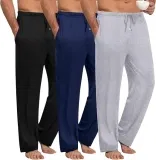 Ekouaer Herren Schlafanzughosen 3er Pack (6 Farben, Gr. S bis XXL) für 23,99 € inkl. Prime-Versand (statt 39,99 €)