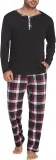 Ekouaer Herren Winter Schlafanzug Zweiteilig (8 Farben, Gr. S Bis 3Xl) Für 14,39 € Inkl. Prime-Versand (Statt 35,99 €)
