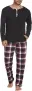 Ekouaer Herren Winter Schlafanzug zweiteilig (8 Farben, Gr. S bis 3XL) für 14,39 € inkl. Prime-Versand (statt 35,99 €)
