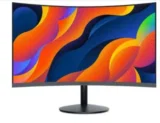 KOORUI 27 Zoll Monitor Curved Full HD (1920×1080, HDMI, VGA, 75 Hz, 5 MS) in Schwarz